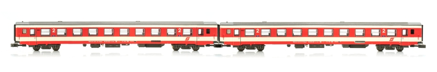Jägerndorfer Collection JC60270 - N  2-tlg Reisezugwagenset City Shuttle in Sparlack der ÖBB; Ep. IV